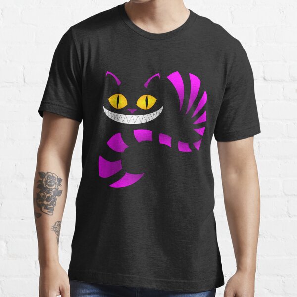 Pink Cheshire Cat T Shirt For Sale By Aintnosnail Redbubble Grinning Cat T Shirts