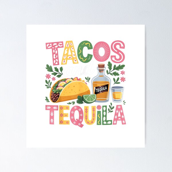 Item preview, Tacos and Tequila Mexican Food Drink Lover T-Shirt designed and sold by hapitoss.