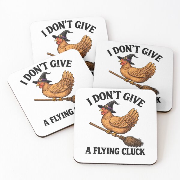 Item preview, Funny I Don't Give A Flying Cluck Witch Naughty Pun Chicken Art designed and sold by elderberry.