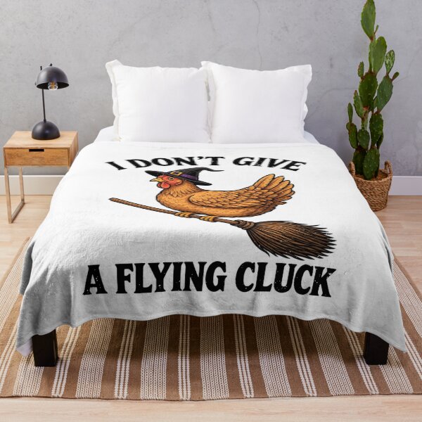 Item preview, Funny I Don't Give A Flying Cluck Witch Naughty Pun Chicken Art designed and sold by elderberry.
