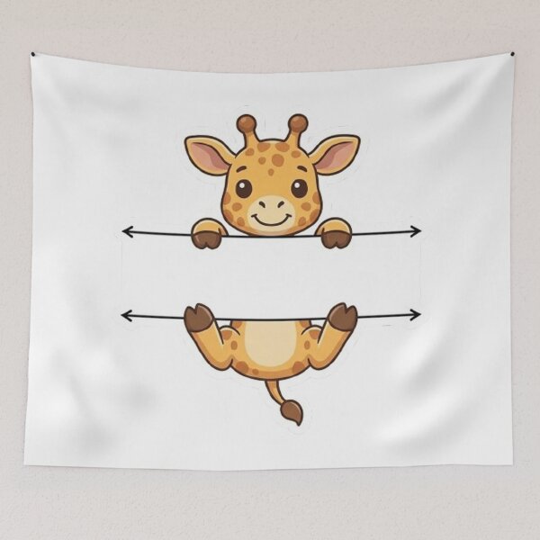 Item preview, Cute Peeking Giraffe Name Frame Split Monogram designed and sold by PetalsPaws.