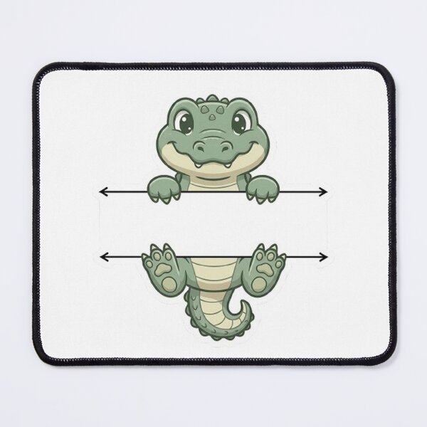 Item preview, Cute Peeking Alligator Crocodile Name Frame Split Monogram designed and sold by PetalsPaws.