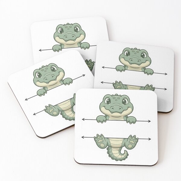 Item preview, Cute Peeking Alligator Crocodile Name Frame Split Monogram designed and sold by PetalsPaws.