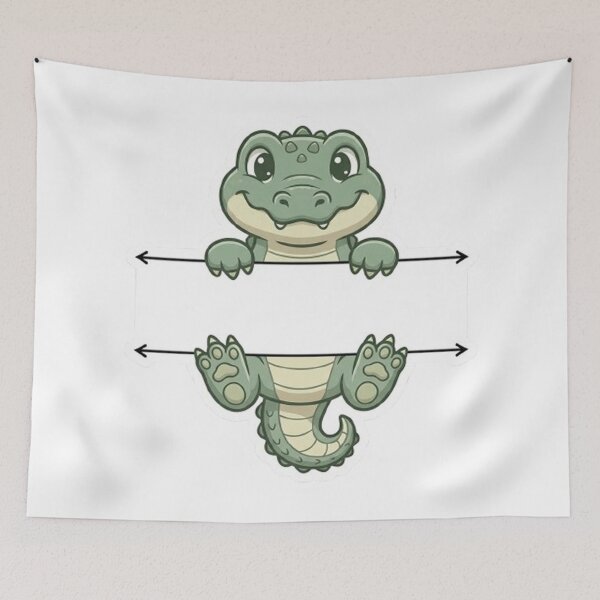 Item preview, Cute Peeking Alligator Crocodile Name Frame Split Monogram designed and sold by PetalsPaws.