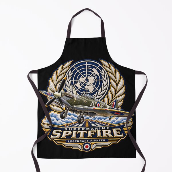 Item preview, Supermarine Spitfire Embroidered Aviation Crest with World Map designed and sold by Emoji Emblems.