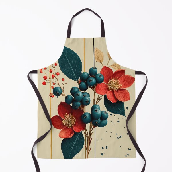 Item preview, Elegant Red Floral and Blueberry Botanical Art designed and sold by colorful-white.