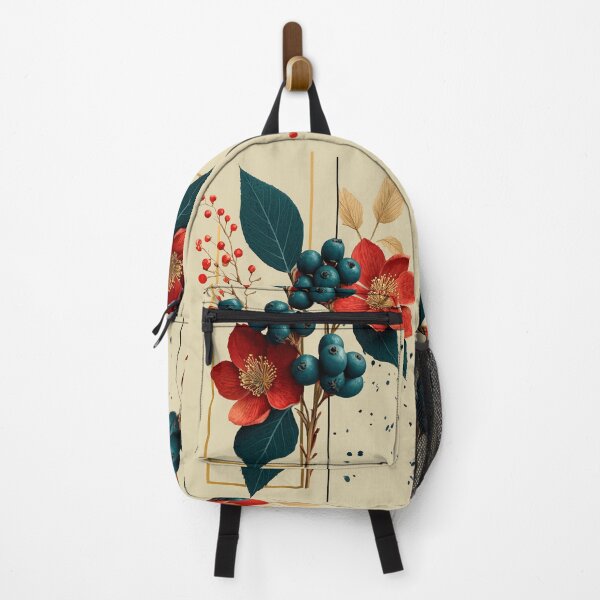 Item preview, Elegant Red Floral and Blueberry Botanical Art designed and sold by colorful-white.