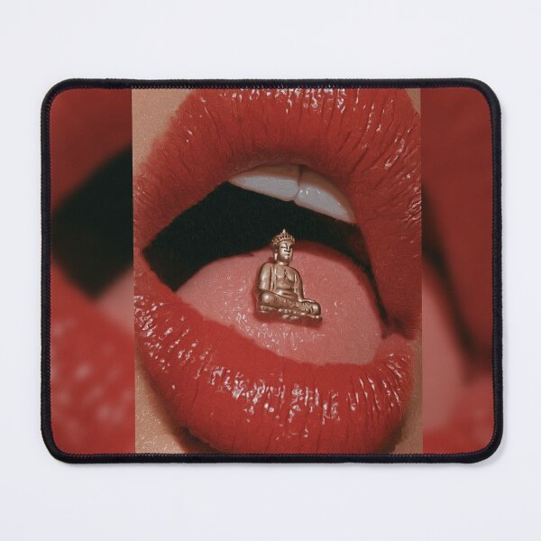 Item preview, A Tiny Buddha Between Red Lips designed and sold by MongLongStudio.