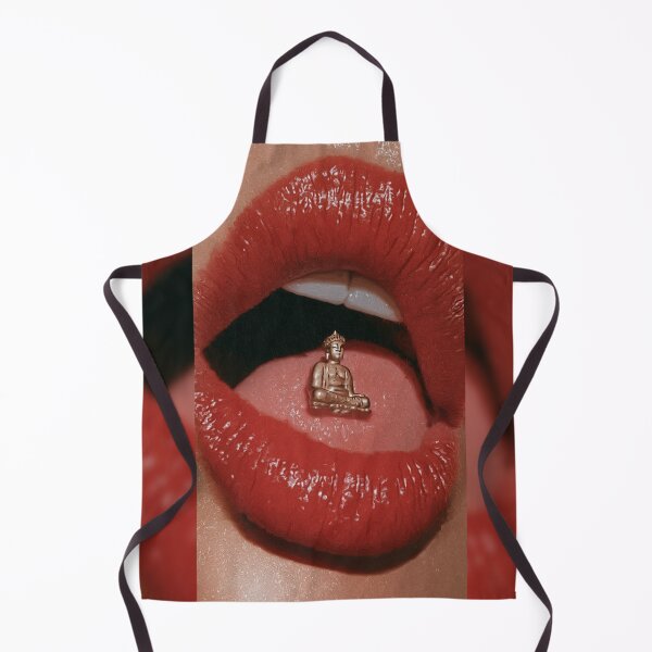 Item preview, A Tiny Buddha Between Red Lips designed and sold by MongLongStudio.
