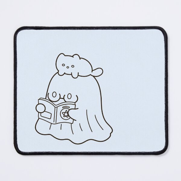 Item preview, Cute Hand Drawn Ghost Reading Book With Cat designed and sold by Porpor Artwork.