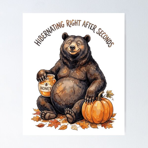 Item preview, Hibernating Right After Seconds designed and sold by Tiffany Roy.