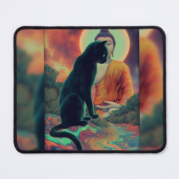 Item preview, The Cat And The Buddha's Halo designed and sold by MongLongStudio.