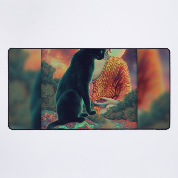 Item preview, The Cat And The Buddha's Halo designed and sold by MongLongStudio.