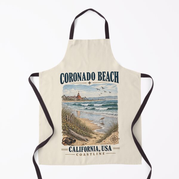 Item preview, Coronado Beach, California, USA [Vintage Illustration] designed and sold by elektronen.