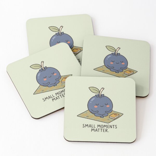 Artikelvorschau, Small Moments Matter | Cute Blueberry Mindfulness Art entworfen und verkauft von MrDev.