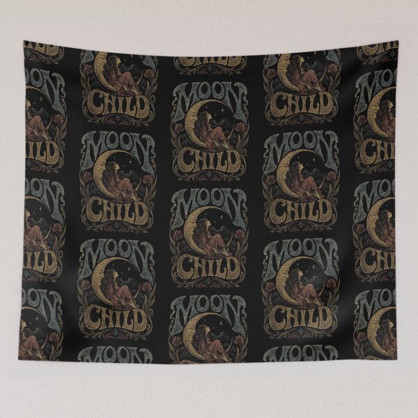 Item preview, Vintage Moon Child Retro Hippie Celestial Boho Art designed and sold by Machomanshop.