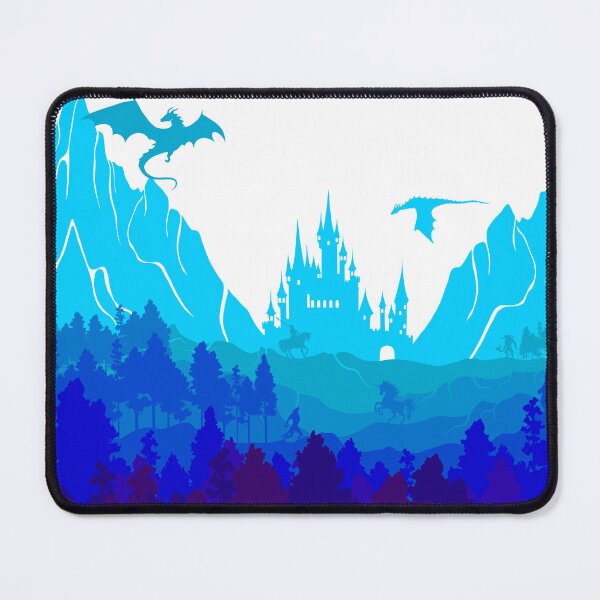 Item preview, Fantasy Scene with Dragons and a Castle designed and sold by larkanneart.