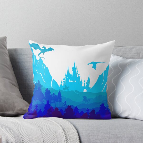 Item preview, Fantasy Scene with Dragons and a Castle designed and sold by larkanneart.
