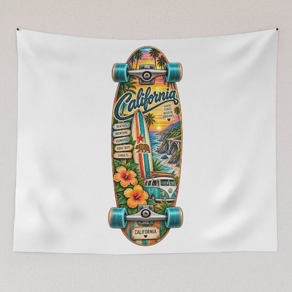 Item preview, California Gen X Skateboard designed and sold by Whimspired By Paxx.