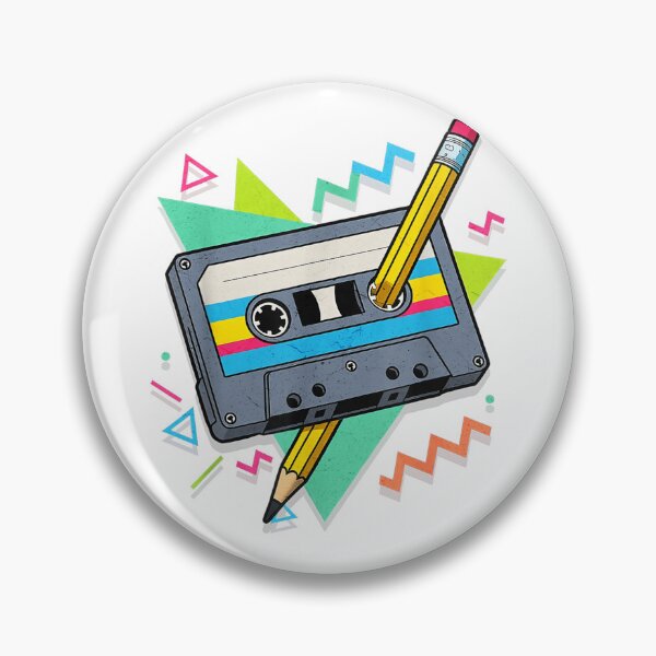 Item preview, Vintage Cassette Tape 80S 90S Music Retro Pencil Mixtape designed and sold by Machomanshop.