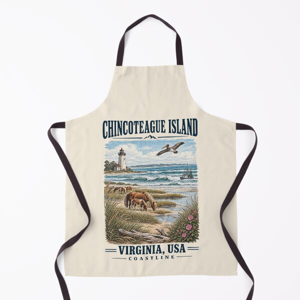 Item preview, Chincoteague Island, Virginia, USA [Vintage Illustration] designed and sold by elektronen.