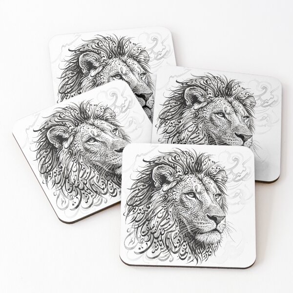 Item preview, Persian Calligraphy Lion Animal Traditional Iranian Typography Art designed and sold by yousefi.