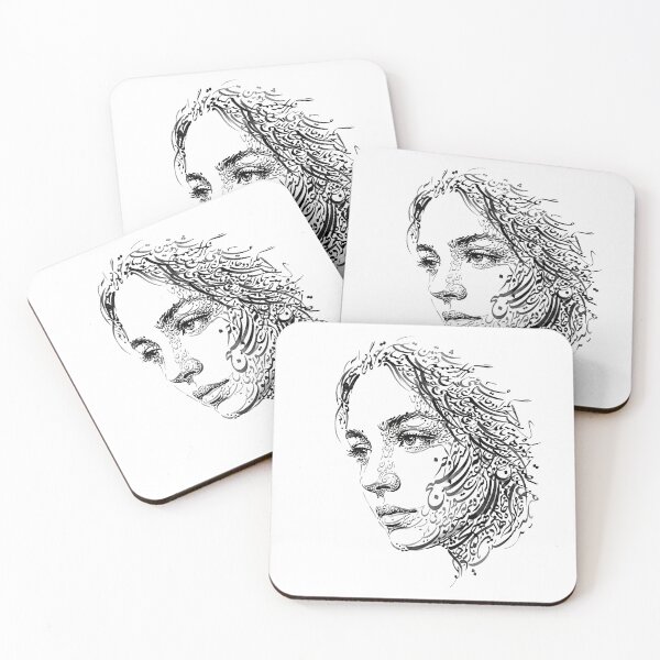 Item preview, Persian Calligraphy Woman Portrait Traditional Iranian Typography Art designed and sold by yousefi.