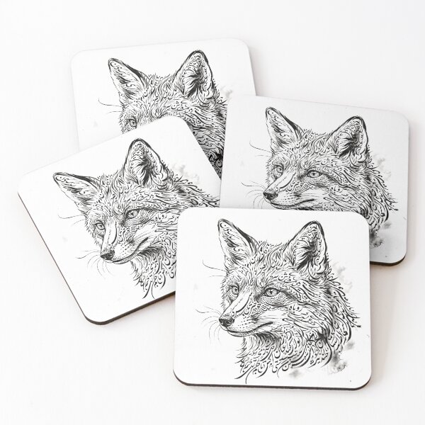 Item preview, Persian Calligraphy Fox Animal Traditional Iranian Typography designed and sold by yousefi.