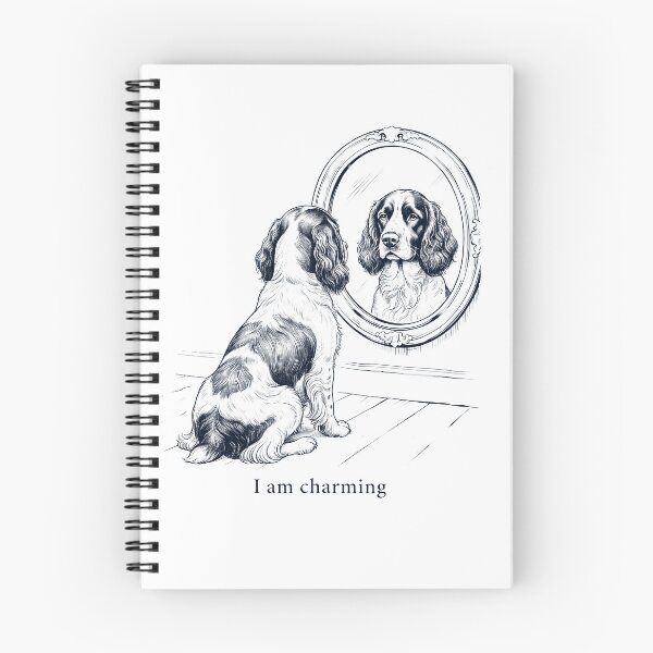 Item preview, English Springer Spaniel I Am Charming Mirror Meme Dog Lover designed and sold by dian-rody-crest.
