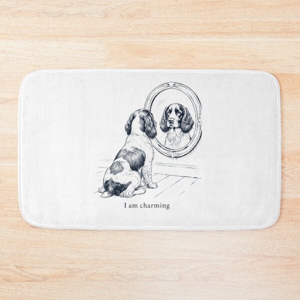 Item preview, English Springer Spaniel I Am Charming Mirror Meme Dog Lover designed and sold by dian-rody-crest.