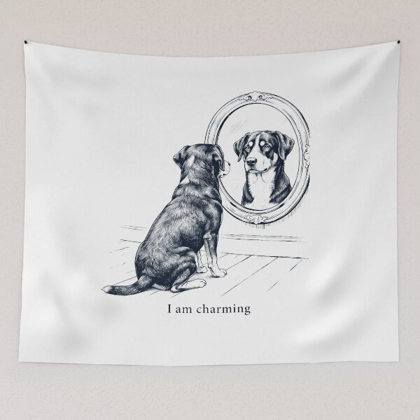 Item preview, Entlebucher Mountain Dog I Am Charming Mirror Meme Dog Lover designed and sold by dian-rody-crest.