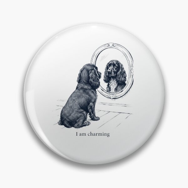 Item preview, Field Spaniel I Am Charming Mirror Meme Dog Lover designed and sold by dian-rody-crest.