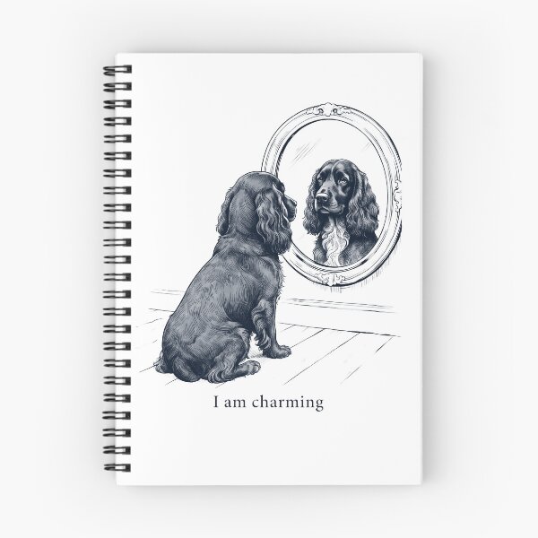 Item preview, Field Spaniel I Am Charming Mirror Meme Dog Lover designed and sold by dian-rody-crest.