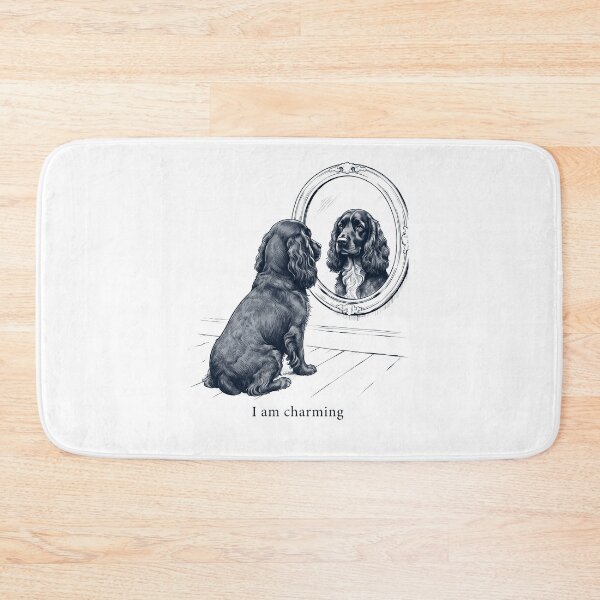 Item preview, Field Spaniel I Am Charming Mirror Meme Dog Lover designed and sold by dian-rody-crest.