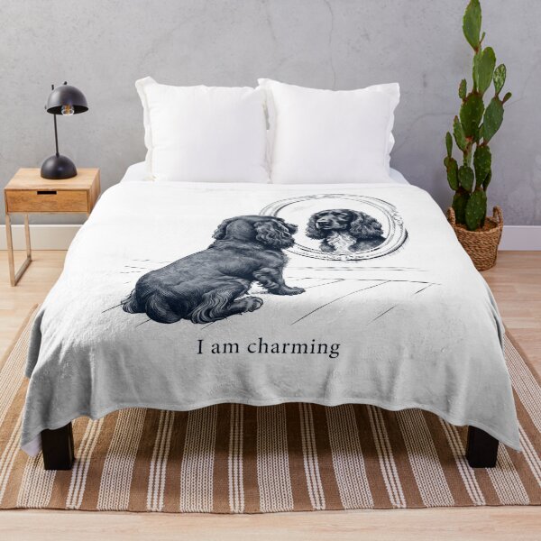 Item preview, Field Spaniel I Am Charming Mirror Meme Dog Lover designed and sold by dian-rody-crest.