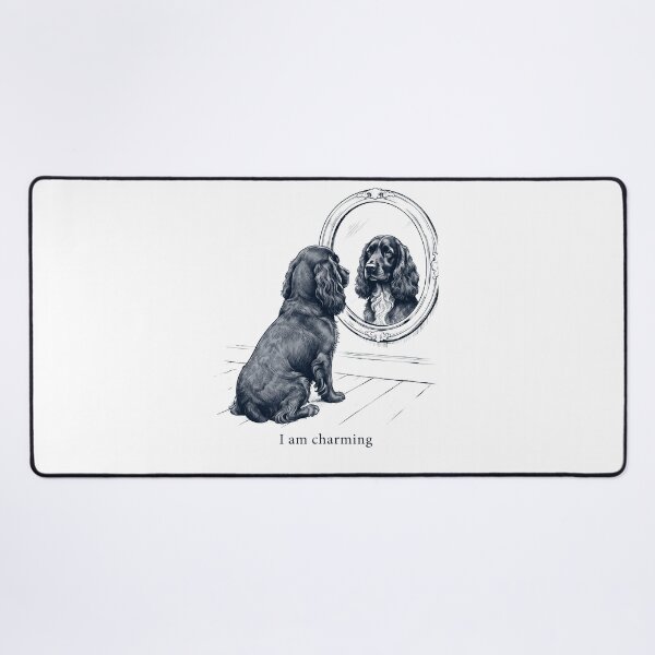 Item preview, Field Spaniel I Am Charming Mirror Meme Dog Lover designed and sold by dian-rody-crest.
