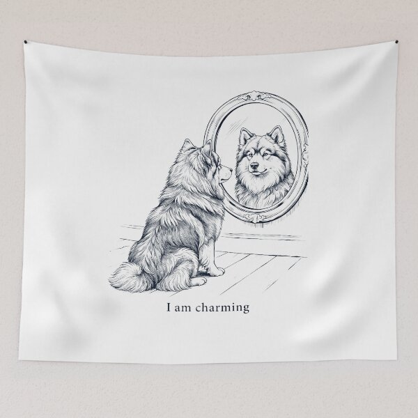 Item preview, Finnish Lapphund I Am Charming Mirror Meme Dog Lover designed and sold by dian-rody-crest.