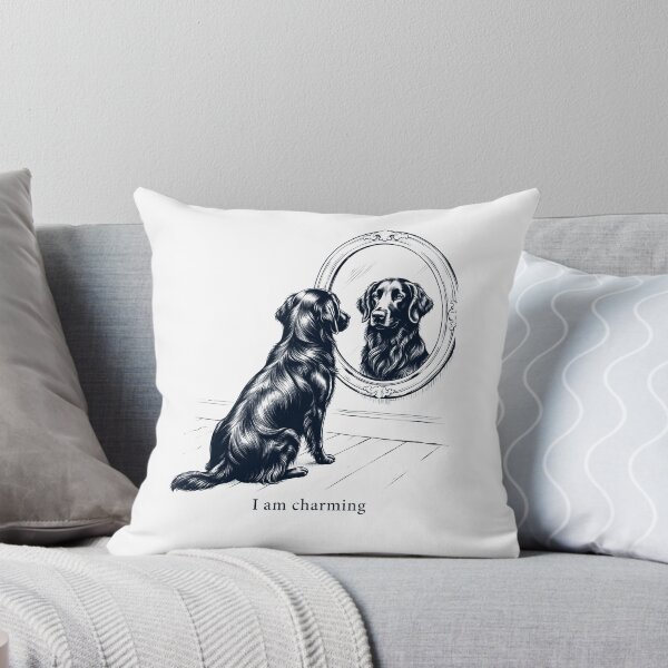 Item preview, Flat Coated Retriever I Am Charming Mirror Meme Dog Lover designed and sold by dian-rody-crest.
