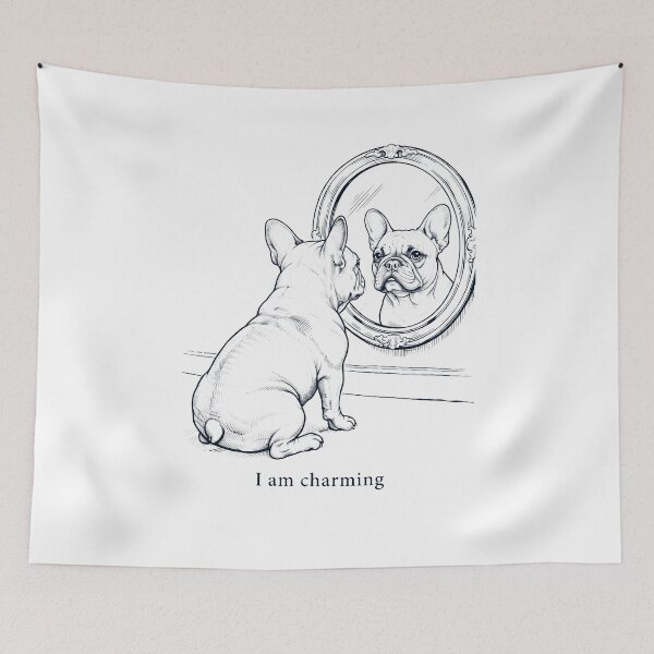 Item preview, French Bulldog I Am Charming Mirror Meme Dog Lover designed and sold by dian-rody-crest.
