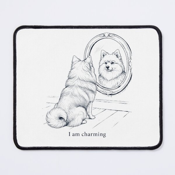 Item preview, German Spitz I Am Charming Mirror Meme Dog Lover designed and sold by dian-rody-crest.