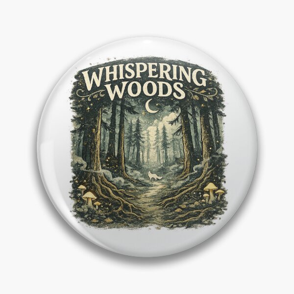 Item preview, Whispering Woods Moonlit Forest Fox Mushroom Cottagecore Art Design designed and sold by inkoutninja.