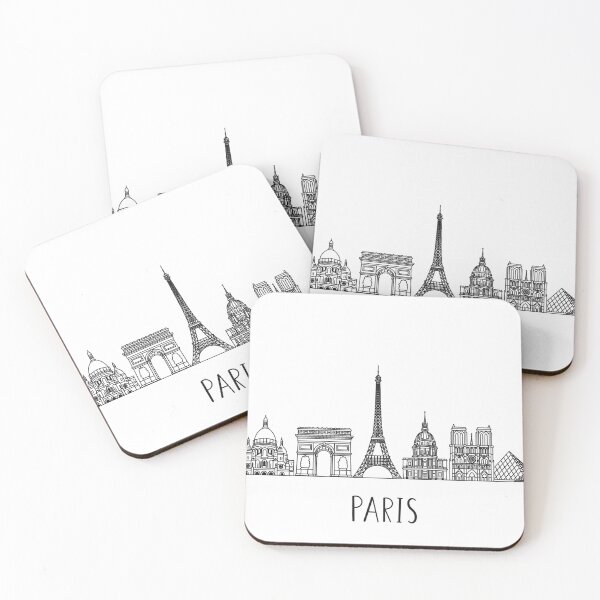 Item preview, Paris Skyline Minimalist Line Art designed and sold by MinimalLine.
