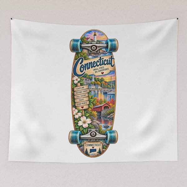 Item preview, Connecticut Gen X Skateboard designed and sold by Whimspired By Paxx.