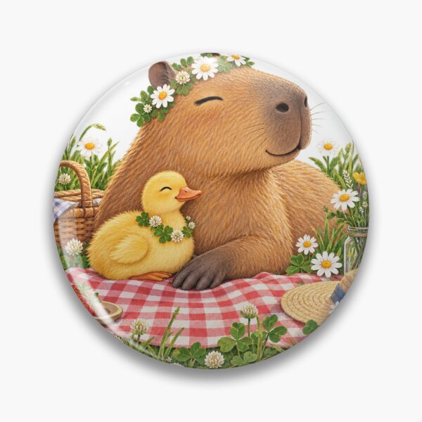Artikelvorschau, Bear and Duckling Share Garden Picnic entworfen und verkauft von WunkusWorld.