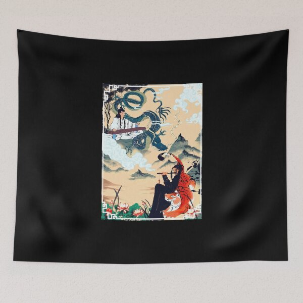Item preview, Chinese Fantasy Xianxia Dragon And Tiger Guzheng Flute Art designed and sold by abgtuwir.