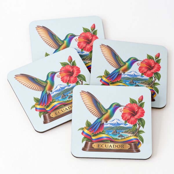 Item preview, Ecuadorian Hummingbird and Volcano – Ecuador Nature & Culture designed and sold by HO•Designs.