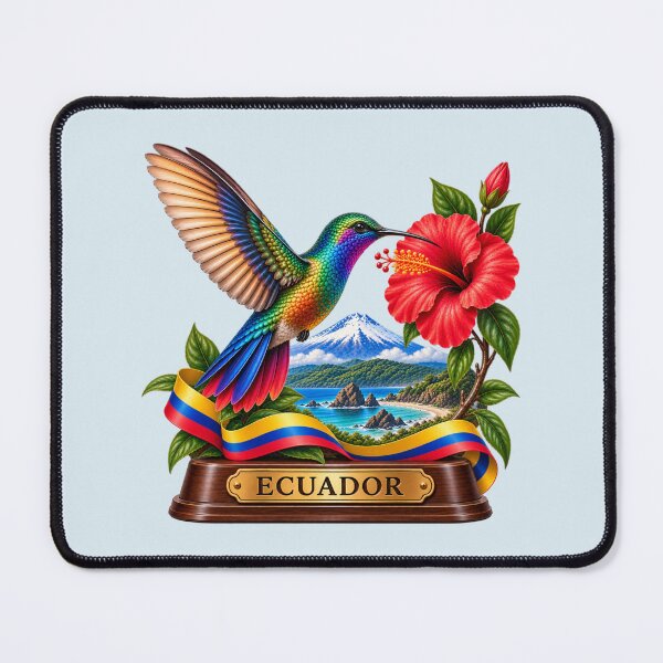 Item preview, Ecuadorian Hummingbird and Volcano – Ecuador Nature & Culture designed and sold by HO•Designs.