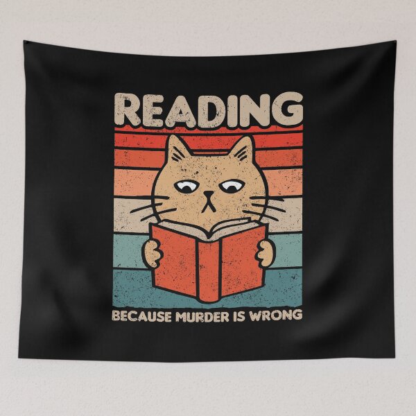 Item preview, Reading Because Murder Is Wrong - Funny Book Reader & Lover Gift designed and sold by anerahilsya.