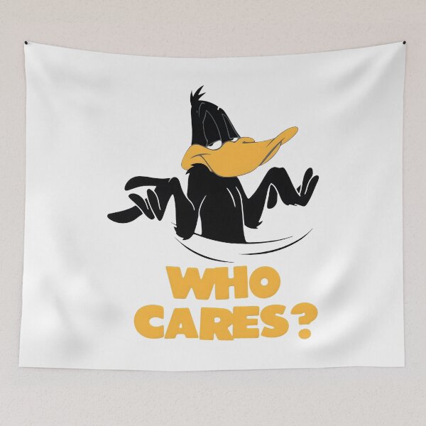 Item preview, Who Cares Sarcastic Shrugging Duck Cartoon Retro Parody designed and sold by brookegentryen.