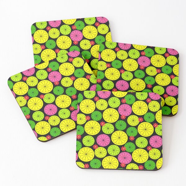 Item preview, Pink Lemonade Pattern: Vibrant Lemon & Lime Slices designed and sold by DEC02.